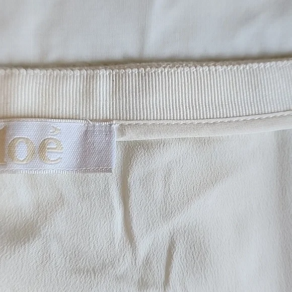 Chloé White Linen Blend Butterfly Lace Mini Skirt - Picture 16 of 17